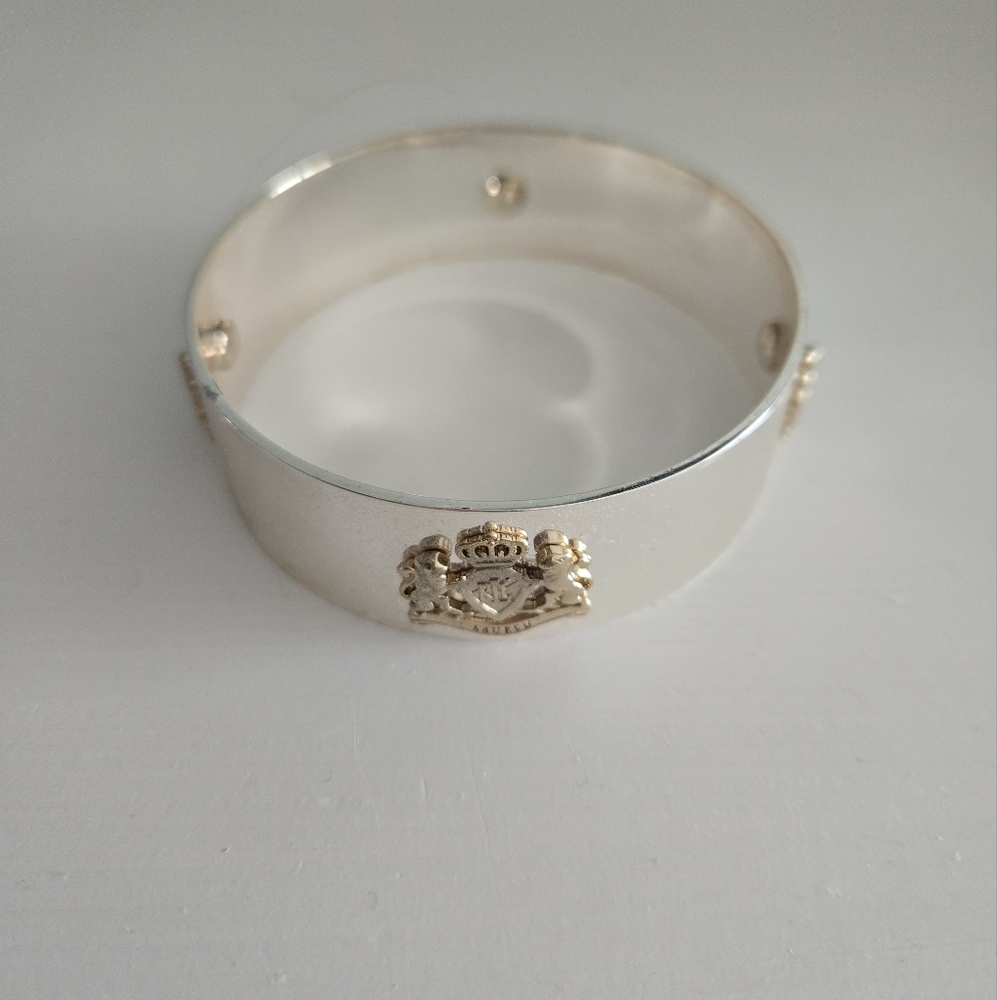 Silver and Gold Bangle Bracelet